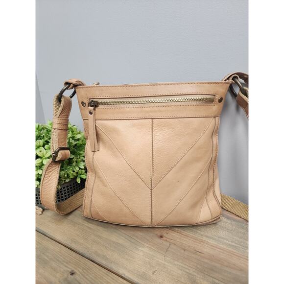 Lucky Brand Tan Leather Crossbody Purse - Picture 1 of 12